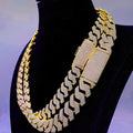 Moissanite Cuban Link Chain Necklaces S925 Silver
